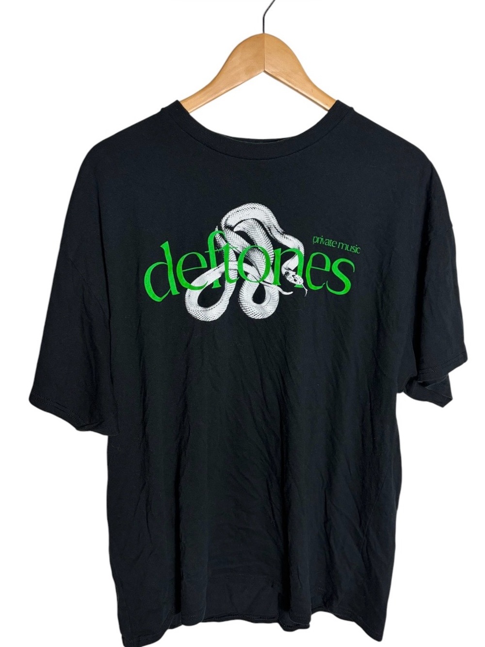 deftones 2025 Private Music snake graphic black unisex T shirt size 2X